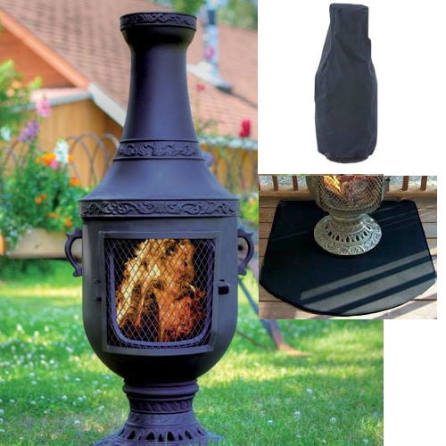 16.75 2 Piece The Blue Rooster Chiminea Fire Pit Grate